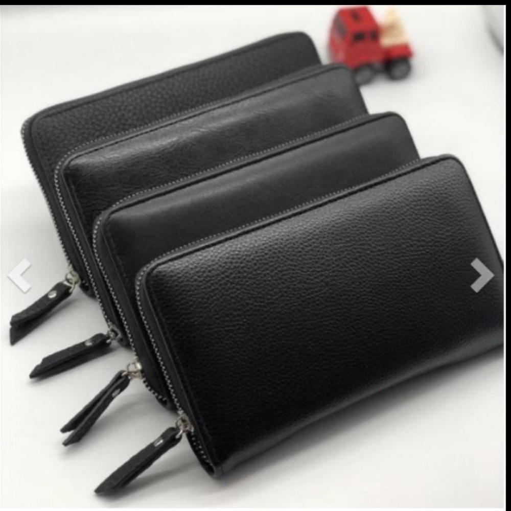 Wholesale lot of 3 long black wallets with zip around